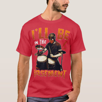 T-shirt Drummer Drummer s pour hommes batterie ensemble