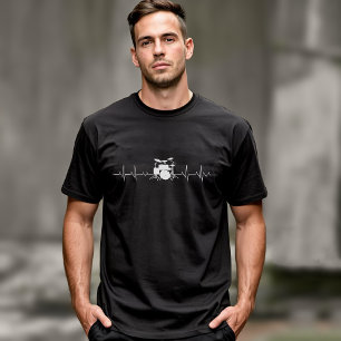 T-shirt Drummer Gift Heartbeat batterie d'instruments de m