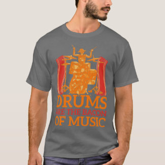 T-shirt Drummer Gift Rock Musique Percussion tambours