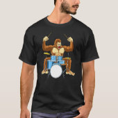 T-shirt Drummer Gorilla Drum Player Kit Snare Hi-Casquette (Devant)