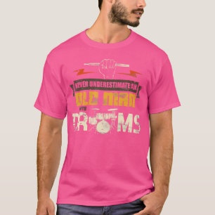 T-shirt Drummer Musicien Retraité Hommes Idée Cadeau Distr