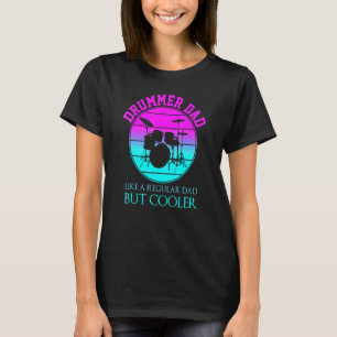 T-shirt Drummer Papa Comme Un Papa Régulier Fête des pères