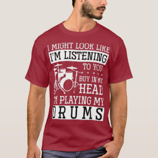 T-shirt Drummer Percussion batterie musique batterie cadea