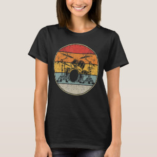 T-shirt Drummer Retro Vintage Drumset Drumset Drumset Me