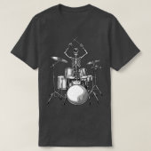 T-shirt Drummer Skeleton Drummer (Design devant)