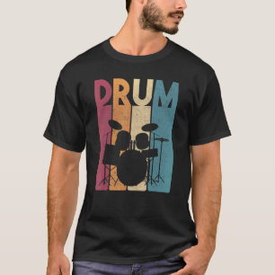 T-shirt Drummer Vintage Rock Music Retro