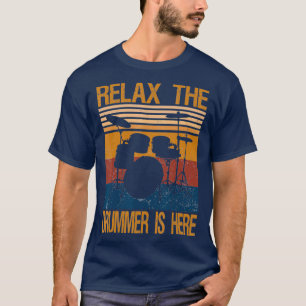 T-shirt Drummer vintage s Relax Le batteur est là