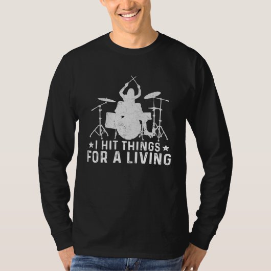 T-shirt Drummer With Cool For Drumming Enthusiasts (Devant)