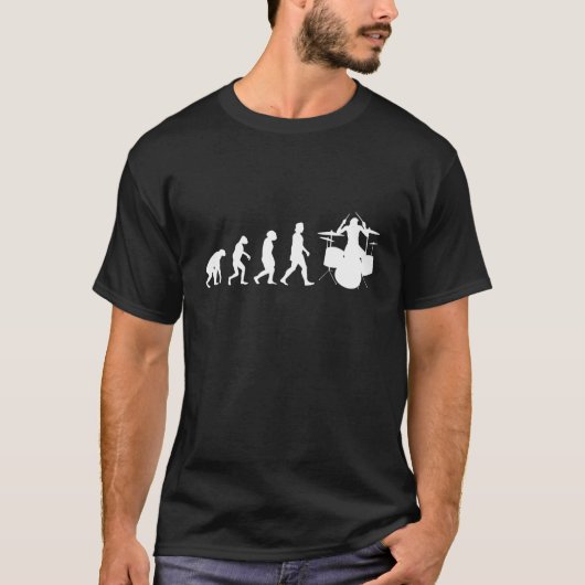 T-shirt Drums Evolution Drummer Musicien (Devant)