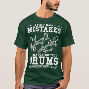 T-shirt Drums Musique Instrument Rock Musique Drummer