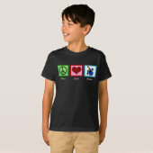 T-shirt Drums Peace Love Kids (Devant entier)