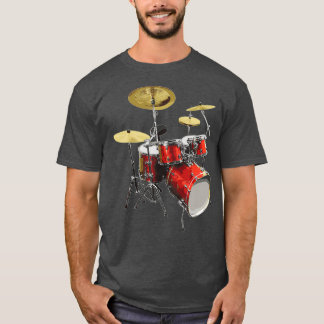 T-shirt Drumset Design Musique et batterie