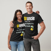 T-shirt Druncle Comme Un Oncle Normal Seulement Drunker Dr (Unisexe)