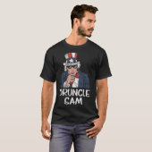 T-shirt Druncle Sam Funny Oncle Sam Beer 4 juillet (Devant entier)