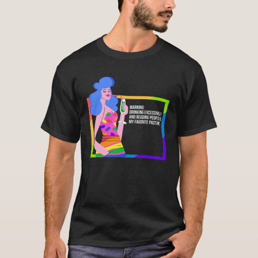 T-shirt Drunk Drag Queen Humour (Devant)