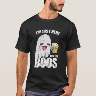 T-shirt Drunk Ghost Drinking Beer Boo Costume Funny Hallow