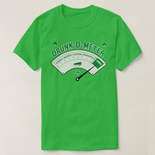 T-shirt Drunk-O-Meter Irish St.Patrick's Day Tee (Design devant)