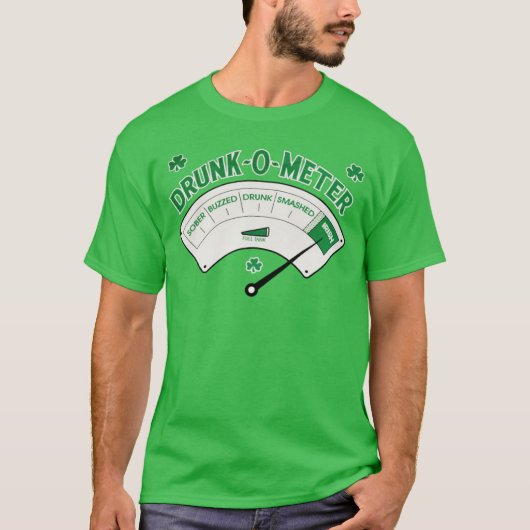 T-shirt Drunk-O-Meter Irish St.Patrick's Day Tee (Devant)