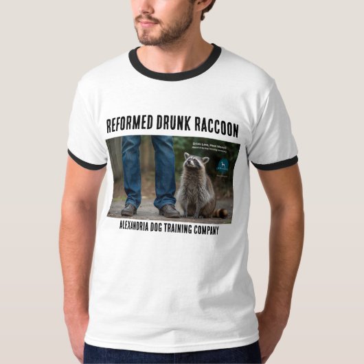 T-shirt Drunk Raccoon  (Devant)