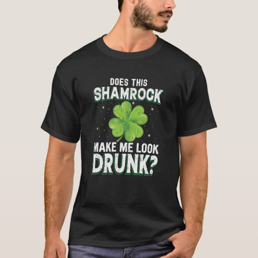 T-shirt Drunk Shamrock St. Patricks Day Funny Mens Womens (Devant)