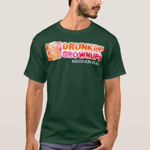 T-shirt Drunken Grownups American Papa Run Sur La Bière D
