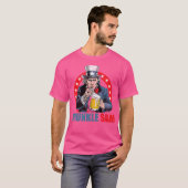 T-shirt Drunkle Sam Funny 4 juillet Oncle Sam Usa Beer D (Devant entier)