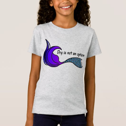 T-Shirt Dry n'est pas une option violet & turquoise sirène (Devant)