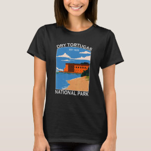 T-shirt Dry Tortugas Parc National Floride Rétro Tourisme