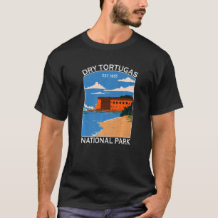 T-shirt Dry Tortugas Parc National Floride Rétro Tourisme