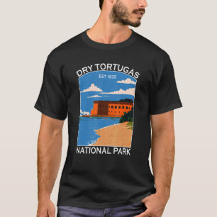 T-shirt Dry Tortugas Parc National Floride Rétro Tourisme