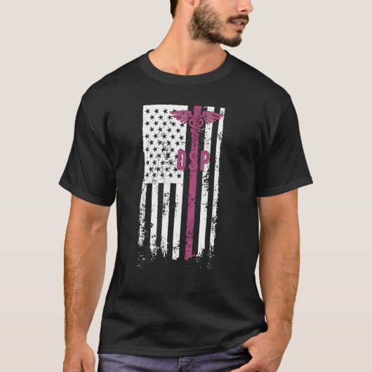 T-shirt DSP US Drapeau Direct Support Semaine professionne (Devant)
