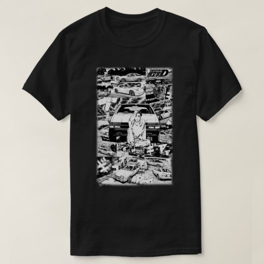T-shirt DTakumi Fujiwara Trueno AE86 initial (Design devant)