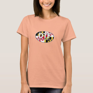 T-shirt DTF Centre-ville Frederick Maryland Flag Burnout S