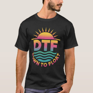 T-shirt DTF En Flottant Vers La Rivière Drôle De Tubing Va