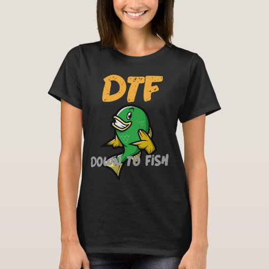 T-shirt DTF Prêt à pêcher (Devant)