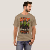 T-shirt DTF vers le bas vers la droite (Devant entier)