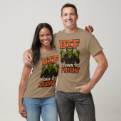 T-shirt DTF vers le bas vers la droite (Unisexe)