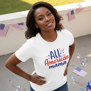 T-shirt du 4 juillet pour maman tout américaine