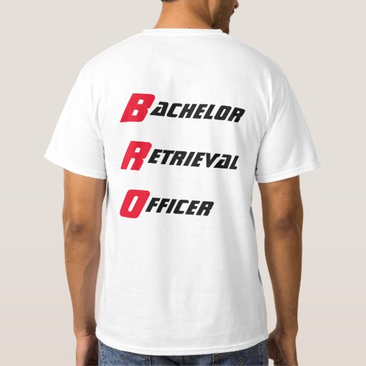 T-shirt du Bachelor Party BRO (Dos)