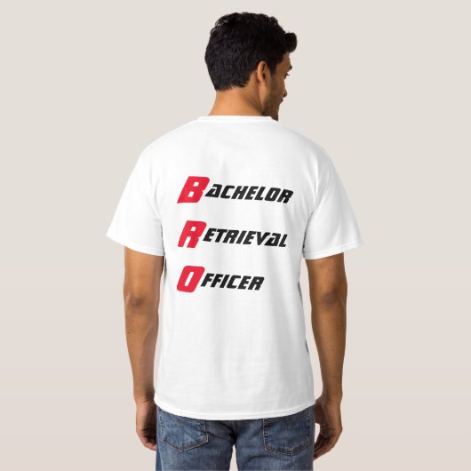 T-shirt du Bachelor Party BRO (Dos entier)