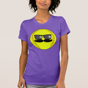 T-shirt du base-ball de Fastpitch de moustache