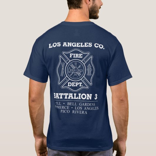 T-shirt du bataillon 3 du service d'incendie de Lo (Dos)
