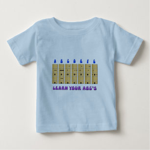 T-shirt du bébé d'ABC de guitare