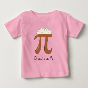 T-shirt du bébé des maths pi du chocolat pi de