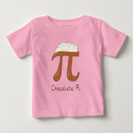 T-shirt du bébé des maths pi du chocolat pi de (Devant)