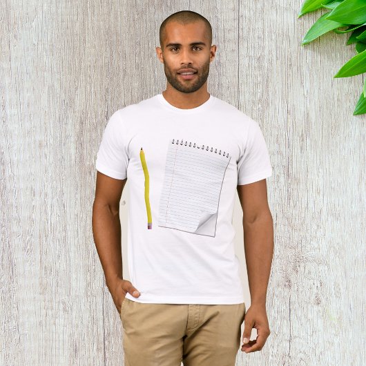 T-Shirt Du Bloc-Notes Et Du Crayon