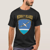 T-shirt du Bouclier Drapeau des Îles Midway (Devant)