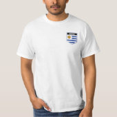 T-shirt du Bouclier du drapeau uruguayen (Devant)