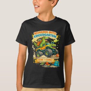 T-shirt du camion Dino rugissant en maternelle