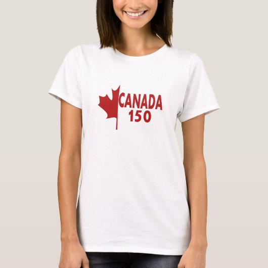 T-shirt du Canada 150 des femmes (blanc sur le (Devant)